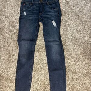 Hudson Jeans Dark Blue Distressed Skinny Jeans